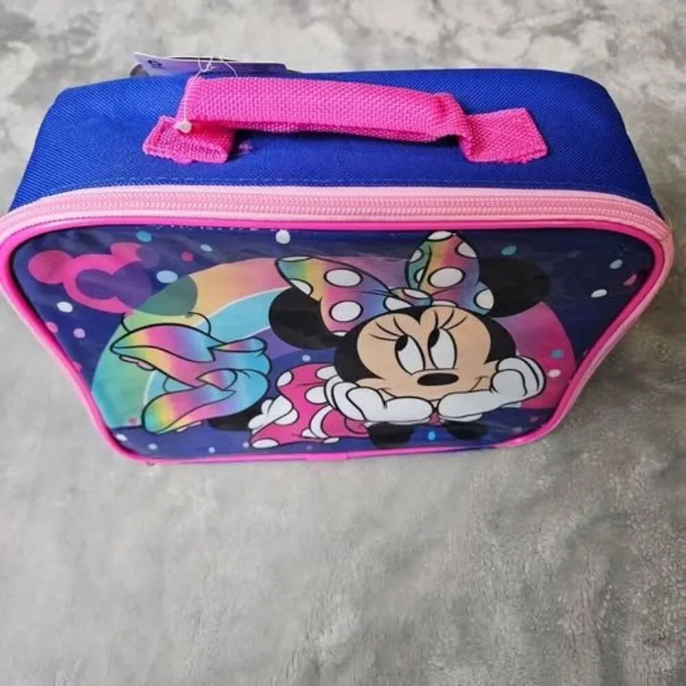 Disney Minnie Mouse Insulated Lunch Box Kids Rainbow Glitter